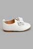 Redtag-White-Bow-Trim-Brogue-Colour:White,-Filter:Girls-Footwear-(1-to-3-Yrs),-ING-Casual-Shoes,-New-In,-New-In-ING-FOO,-Non-Sale,-S22A,-Section:Kidswear-Infant-Girls-1 to 3 Years