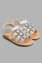 تنزيل الصورة على معرض الصور، Redtag-Silver-T-Bar-Sandal-Sandals-Infant-Girls-1 to 3 Years
