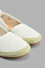 Load image into Gallery viewer, Redtag-White-Embroidered-Espadrilles-Colour:White,-Filter:Girls-Footwear-(1-to-3-Yrs),-ING-Casual-Shoes,-New-In,-New-In-ING-FOO,-Non-Sale,-S22A,-Section:Kidswear-Infant-Girls-1 to 3 Years
