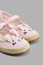 Load image into Gallery viewer, Redtag-Pale-Pink-Bunny-Espadrilles-Colour:Pink,-Filter:Girls-Footwear-(1-to-3-Yrs),-ING-Casual-Shoes,-New-In,-New-In-ING-FOO,-Non-Sale,-S22A,-Section:Kidswear-Infant-Girls-1 to 3 Years
