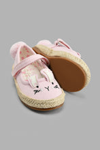 Load image into Gallery viewer, Redtag-Pale-Pink-Bunny-Espadrilles-Colour:Pink,-Filter:Girls-Footwear-(1-to-3-Yrs),-ING-Casual-Shoes,-New-In,-New-In-ING-FOO,-Non-Sale,-S22A,-Section:Kidswear-Infant-Girls-1 to 3 Years
