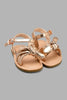 Redtag-Pink-Bow-Trim-Sandal-Sandals-Infant-Girls-1 to 3 Years