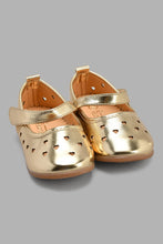 Load image into Gallery viewer, Redtag-Gold-Heart-Laser-Cut-Ballerina-Ballerinas-Infant-Girls-1 to 3 Years
