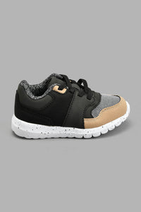 Redtag-Black-Polka-Dot-Sole-Trainer-Colour:Black,-Filter:Boys-Footwear-(1-to-3-Yrs),-INB-Casual-Shoes,-New-In,-New-In-INB-FOO,-Non-Sale,-S22A,-Section:Kidswear-Infant-Boys-1 to 3 Years