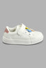 Redtag-White-Floral-Trim-Sneaker-Colour:White,-Filter:Girls-Footwear-(1-to-3-Yrs),-ING-Casual-Shoes,-New-In,-New-In-ING-FOO,-Non-Sale,-S22A,-Section:Kidswear-Infant-Girls-1 to 3 Years