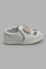 Redtag-White-Bunny-Plimsolls-Plimsolls-Infant-Girls-1 to 3 Years