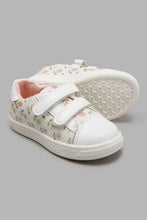 Load image into Gallery viewer, White Floral Print Sneaker
