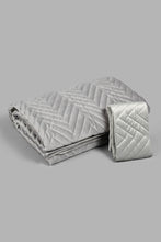 تنزيل الصورة على معرض الصور، Redtag-Grey-Velvet-2-Piece-Quilt-With-Geometric-Embroidery-(Single-Size)-Colour:Grey,-Filter:Home-Bedroom,-HMW-BED-Quilts,-New-In,-New-In-HMW-BED,-Non-Sale,-S22A,-Section:Homewares-Home-Bedroom-
