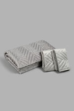 تنزيل الصورة على معرض الصور، Redtag-Grey-Velvet-3-Piece-Quilt-With-Geometric-Embroidery-(Double-Size)-Colour:Grey,-Filter:Home-Bedroom,-HMW-BED-Quilts,-New-In,-New-In-HMW-BED,-Non-Sale,-S22A,-Section:Homewares-Home-Bedroom-
