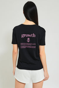 Black Printed T-Shirt