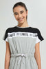 Redtag-Grey/White/Black-Sporty-Colorblocking-Knitted-Dress-Dresses-Senior-Girls-9 to 14 Years