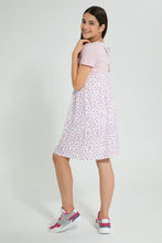 Load image into Gallery viewer, Redtag-Pink-Floral-Ditsy-Print-Dungarees-Dresses-Senior-Girls-9 to 14 Years
