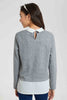 Redtag-Grey-Collared-Embroideredellished-Jacquard-Mock-Shirt-Blouses-Senior-Girls-9 to 14 Years