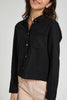 Redtag-Black-Twill-Crop-Shirt-Blouses-Senior-Girls-9 to 14 Years