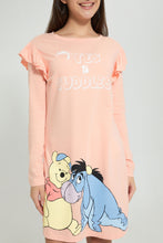 Load image into Gallery viewer, Redtag-Pink-Winne-The-Pooh-Night-Dress-With-Eye-Mask-Nightshirts-Senior-Girls-9 to 14 Years
