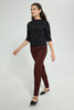 Redtag-Red/Black-Plaid-Trouser-Cargo-Pants-Senior-Girls-9 to 14 Years