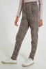 Redtag-Beige/Pink-Plaid-Trouser-Cargo-Pants-Senior-Girls-9 to 14 Years