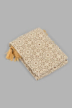 تنزيل الصورة على معرض الصور، Redtag-Natural/Beige-Geometric-Print-Throw-With-Fringes-Throws-Home-Bedroom-
