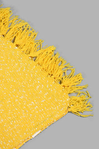 Redtag-Yellow/White-Texture-Throw-Throws-Home-Bedroom-