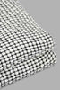 Redtag-Black/White-Basket-Weave-Throw-Throws-Home-Bedroom-