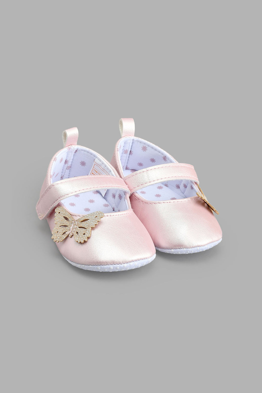 Redtag-Pale-Pink-Pram-Shoe-Colour:Pink,-Filter:Baby-Footwear-(0-to-18-Mths),-NBF-Casual-Shoes,-New-In,-New-In-NBF-FOO,-Non-Sale,-S22B,-Section:Kidswear-Baby-0 to 18 Months