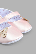 Load image into Gallery viewer, Redtag-Pale-Pink-Pram-Shoe-Colour:Pink,-Filter:Baby-Footwear-(0-to-18-Mths),-NBF-Casual-Shoes,-New-In,-New-In-NBF-FOO,-Non-Sale,-S22B,-Section:Kidswear-Baby-0 to 18 Months
