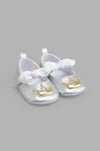 Load image into Gallery viewer, Redtag-Silver-Pram-Shoe-Pumps-Baby-0 to 18 Months
