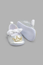 Load image into Gallery viewer, Redtag-Silver-Pram-Shoe-Pumps-Baby-0 to 18 Months
