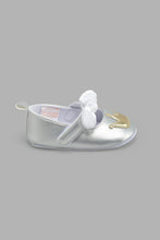 Load image into Gallery viewer, Redtag-Silver-Pram-Shoe-Pumps-Baby-0 to 18 Months
