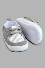 Load image into Gallery viewer, Redtag-Grey-Pram-Shoe-Colour:Grey,-Filter:Baby-Footwear-(0-to-18-Mths),-NBF-Casual-Shoes,-New-In,-New-In-NBF-FOO,-Non-Sale,-S22B,-Section:Kidswear-Baby-0 to 18 Months
