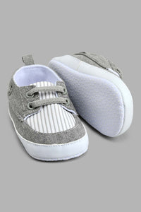 Redtag-Grey-Pram-Shoe-Colour:Grey,-Filter:Baby-Footwear-(0-to-18-Mths),-NBF-Casual-Shoes,-New-In,-New-In-NBF-FOO,-Non-Sale,-S22B,-Section:Kidswear-Baby-0 to 18 Months