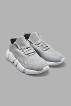 Load image into Gallery viewer, Redtag-Grey-Fly-Knit-Sneaker-Sneakers-Women&#39;s-
