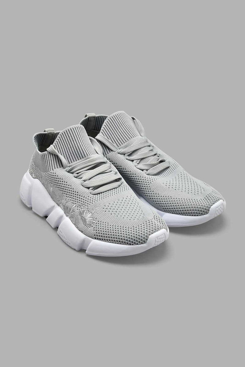 Redtag-Grey-Fly-Knit-Sneaker-Sneakers-Women's-