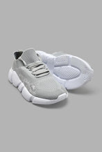 Load image into Gallery viewer, Redtag-Grey-Fly-Knit-Sneaker-Sneakers-Women&#39;s-
