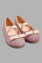 Load image into Gallery viewer, Redtag-Pink-Bow-Trim-Ballerina-Ballerinas-Infant-Girls-1 to 3 Years
