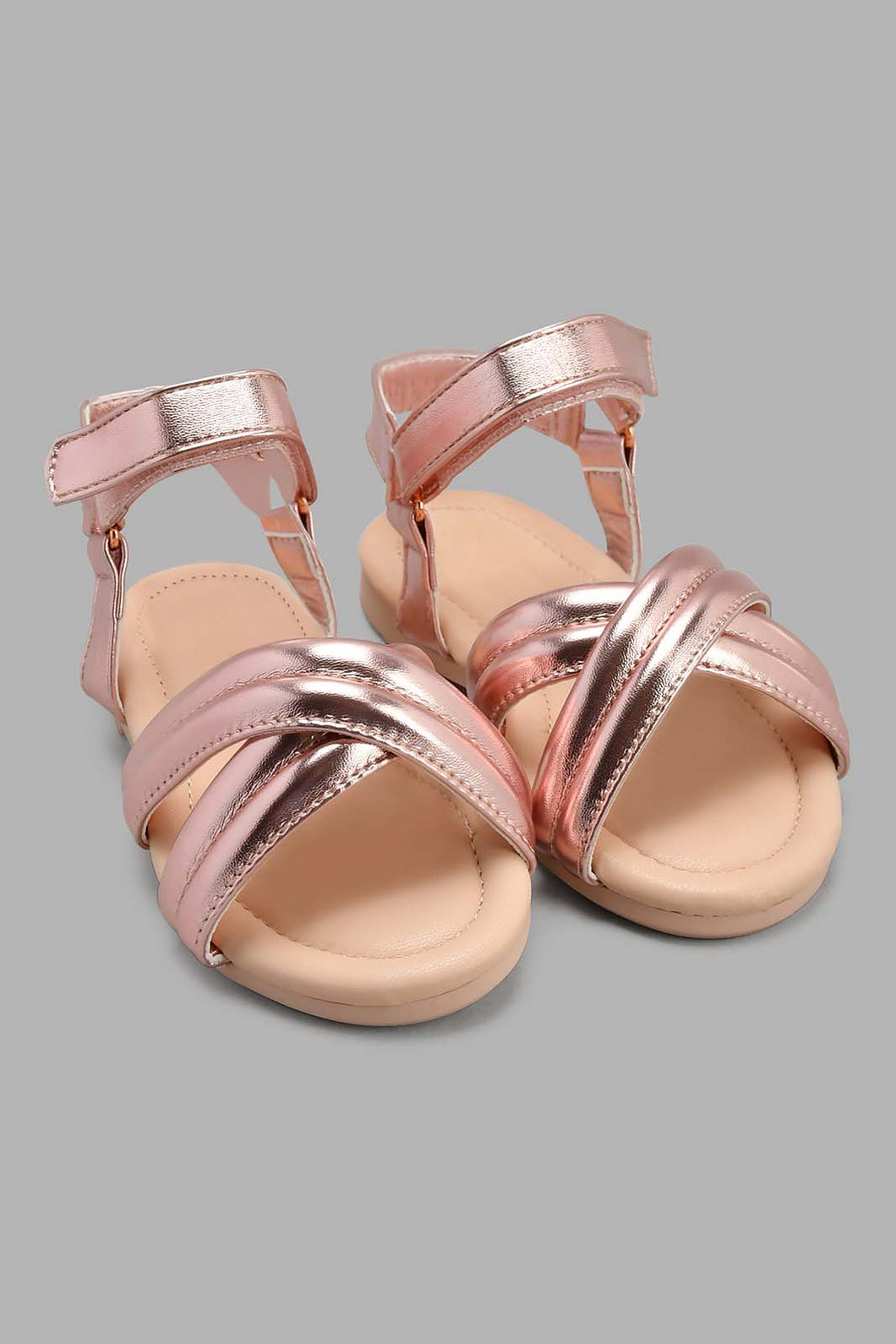 Redtag-Pink-Crossover-Strap-Sandal-Sandals-Infant-Girls-1 to 3 Years