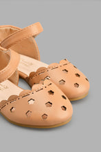 Load image into Gallery viewer, Redtag-Beige-Floral-Laser-Cut-Colour:Beige,-Filter:Girls-Footwear-(1-to-3-Yrs),-ING-Casual-Shoes,-New-In,-New-In-ING-FOO,-Non-Sale,-S22A,-Section:Kidswear-Infant-Girls-1 to 3 Years
