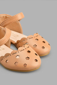 Redtag-Beige-Floral-Laser-Cut-Colour:Beige,-Filter:Girls-Footwear-(1-to-3-Yrs),-ING-Casual-Shoes,-New-In,-New-In-ING-FOO,-Non-Sale,-S22A,-Section:Kidswear-Infant-Girls-1 to 3 Years