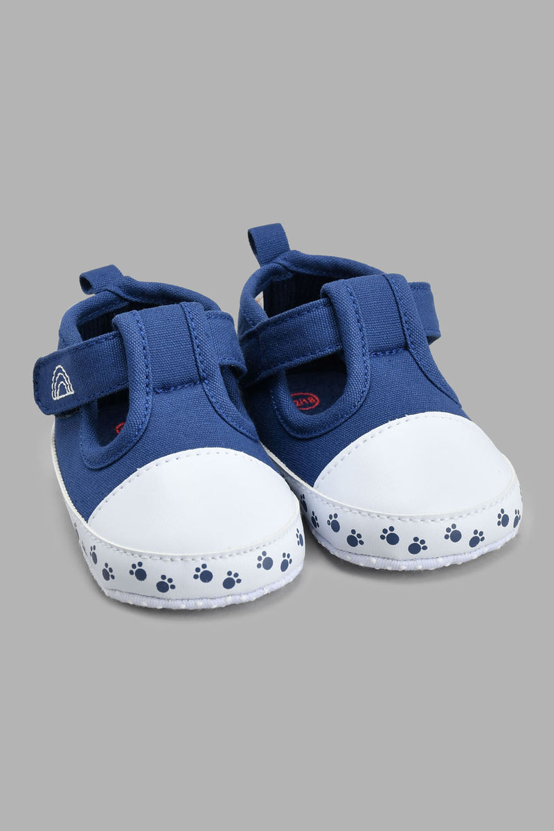 Redtag-Denim-Pram-Shoe-Pumps-Baby-0 to 18 Months