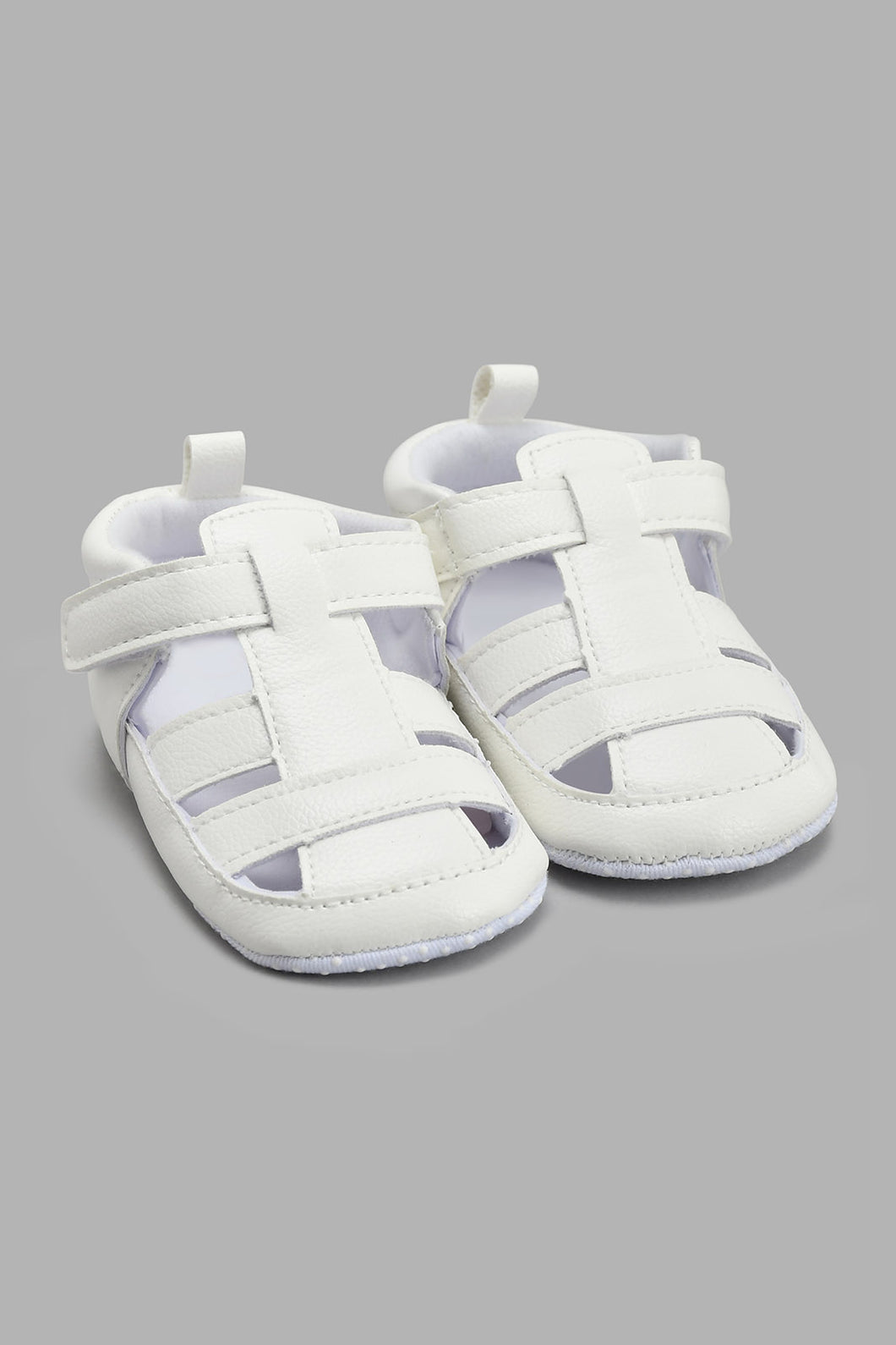 Redtag-White-Pram-Shoe-Pumps-Baby-0 to 18 Months