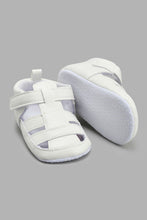 Load image into Gallery viewer, Redtag-White-Pram-Shoe-Pumps-Baby-0 to 18 Months
