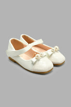 Load image into Gallery viewer, Redtag-Cream-Pearl-Trim-Ballerina-Ballerinas-Infant-Girls-1 to 3 Years
