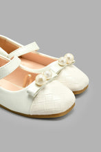 Load image into Gallery viewer, Redtag-Cream-Pearl-Trim-Ballerina-Ballerinas-Infant-Girls-1 to 3 Years
