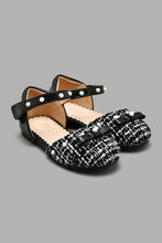 Load image into Gallery viewer, Redtag-Black-Textured-Ballerina-Colour:Black,-Filter:Girls-Footwear-(1-to-3-Yrs),-ING-Casual-Shoes,-New-In,-New-In-ING-FOO,-Non-Sale,-S22A,-Section:Kidswear-Infant-Girls-1 to 3 Years
