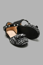 Load image into Gallery viewer, Redtag-Black-Textured-Ballerina-Colour:Black,-Filter:Girls-Footwear-(1-to-3-Yrs),-ING-Casual-Shoes,-New-In,-New-In-ING-FOO,-Non-Sale,-S22A,-Section:Kidswear-Infant-Girls-1 to 3 Years
