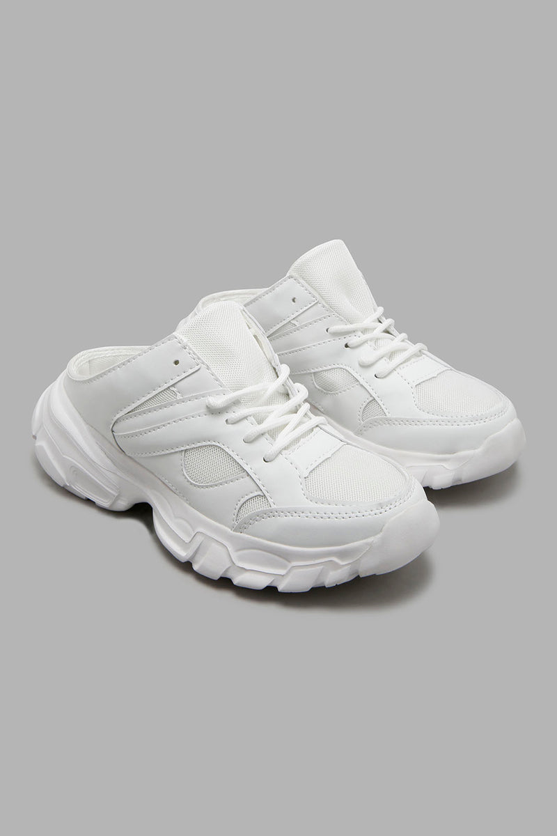 Redtag-White-Open-Back-Sneaker-Mule-Colour:White,-Filter:Women's-Footwear,-New-In,-New-In-Women-FOO,-Non-Sale,-S22A,-Section:Women,-Women-Trainers-Women's-