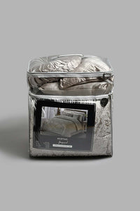 Redtag-Beige-Jacquard-7-Piece-Comforter-Set-(King-Size)-Comforters-Home-Bedroom-