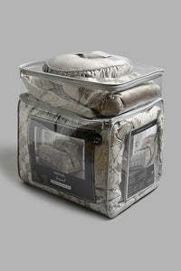 Redtag-Beige-Jacquard-7-Piece-Comforter-Set-(King-Size)-Comforters-Home-Bedroom-