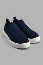 Load image into Gallery viewer, Redtag-Navy-Slip-On-Skater-Shoe-Colour:Navy,-Filter:Women&#39;s-Footwear,-New-In,-New-In-Women-FOO,-Non-Sale,-S22A,-Section:Women,-Women-Trainers-Women&#39;s-
