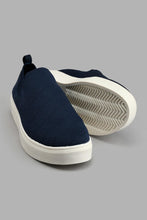 Load image into Gallery viewer, Redtag-Navy-Slip-On-Skater-Shoe-Colour:Navy,-Filter:Women&#39;s-Footwear,-New-In,-New-In-Women-FOO,-Non-Sale,-S22A,-Section:Women,-Women-Trainers-Women&#39;s-
